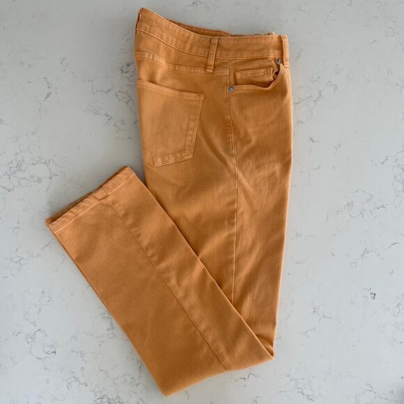 Contemporaine par Simons Straight Leg Casual Denim Jeans Tangerine Orange Sz 10 - Picture 4 of 11